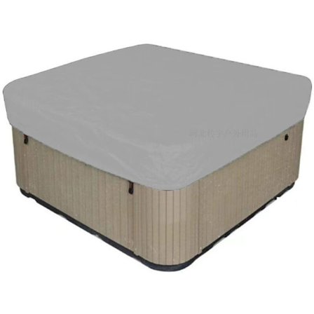 Puutarhan porealtaan suojapeite, 190T polyesterikangas poreallaspeite, vedenpitävä pölytiivis UV-suoja, 231x231x30cm, (hopea)