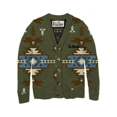 Saint Barth EMB SB Cheyenne Jacka grön, unisex, unisex, Storlek: L