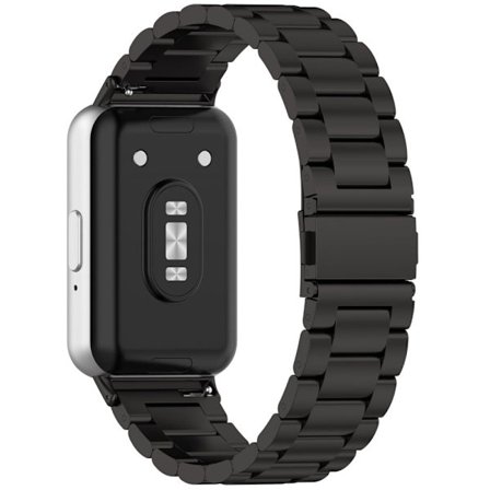 Samsung Galaxy Fit3 SM-R390 ersättningsarmband Classic 3-Bead klockarmband i rostfritt stål - Svart