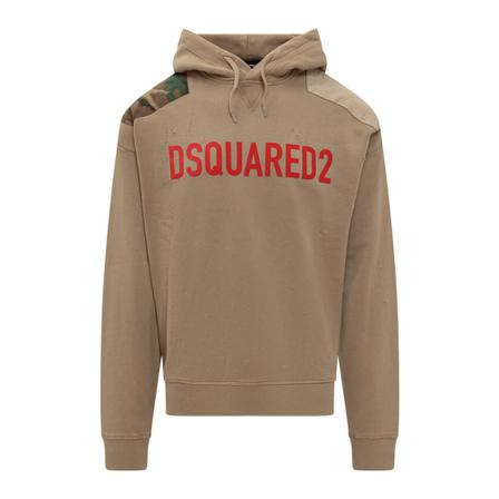 Dsquared2, Hoodies Brązowy, Mężczyzna, Rozmiar: XS