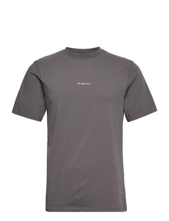 Casual Tee Short Sleeve T-shirts Short-sleeved Harmaa HAN Kjøbenhavn