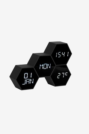 Karlsson - Alarmklokke Six In The Mix - Svart - Veggklokker & bordklokker - Fra Homeroom