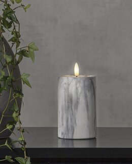 Star Trading LED Blockljus marmor Grå