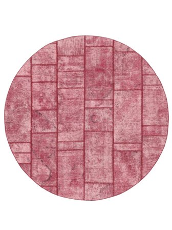 Patchwork Teppe Moderne Rundt Rød/Mørk Rød (Ull, Persia/Iran)