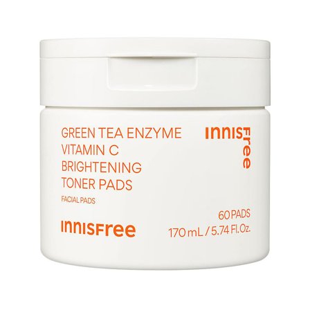 Innisfree Green Tea Vitamin C Brightening Toner Pads 60 PADS, Skincare, Masker, Sheet Masker