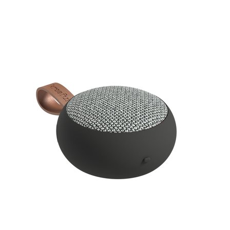 Kreafunk - aGO 2 Stoff Lautsprecher, Black, Bluetooth, Verbesserter Sound, IPX5, Recyceltes Textil