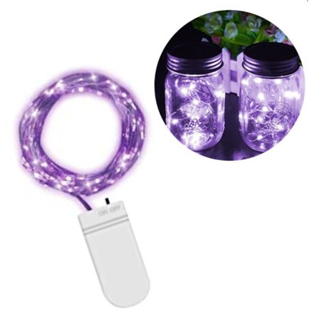 1m Mini LED Ljusslinga Batteridriven Lila Lila