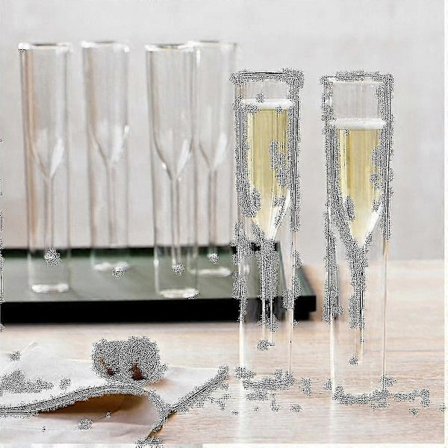 Dubbelväggiga Champagneglas Champagneflöjter Utan Fot Vinglas Bägare Bubbelvin Cocktail Bröllop