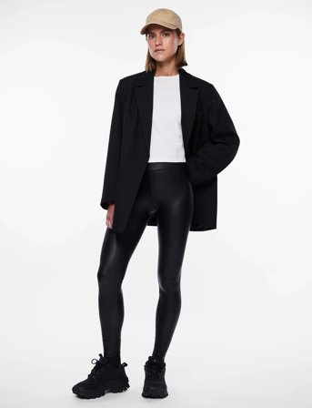 Pieces Pcnew Shiny Leggings Jrs Noos - Black - M/L