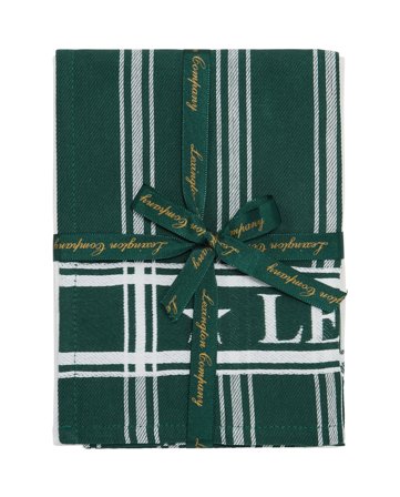 Lexington Jacquard-Geschirrtuch aus Baumwolle (2er-Set), Grün/Weiß