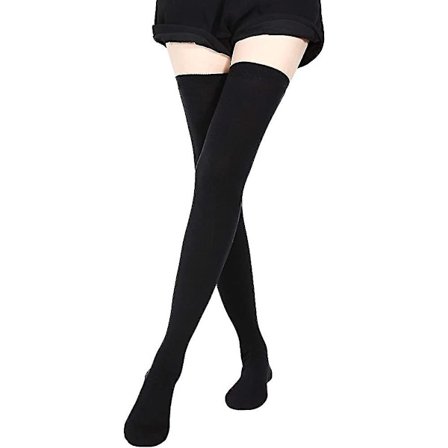 Ekstra Lange Sokker Lårhøye Bomullsstrømper Ekstra Lange Støvelstrømper For Kvinner