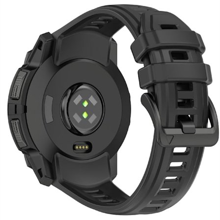 22 mm silikonarmband Garmin Instinct 3 Solar / Instinct 3 AMOLED 45 mm ersättningsarmband - Svart