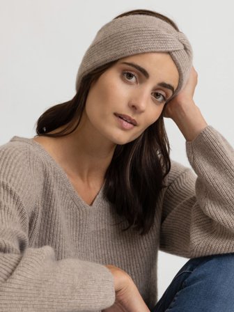 Kashmina - Pannebånd i kashmir "Freya" - toast