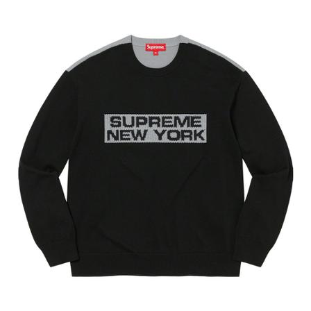 Supreme, Round-neck Knitwear Zwart, Heren, Maat:S