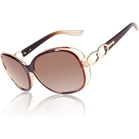 Solbriller Dame Polariserede Retro Designer Dame Solbriller Stor Ramme Oversized Shades UV400 Beskyttelse