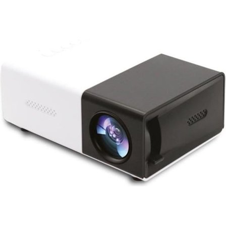 YG300 1080p Mini Portabel Hemmabio Full HD LED-projektor - Svart - Ljusstyrka 400