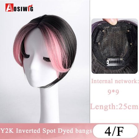 Synteettinen pitkä suora Topper peruukkikiinnike hiustenpidennyksissä Luonnollinen pörröinen pään toppi tekohiuspala Bang Clipilla Musta Ruskea