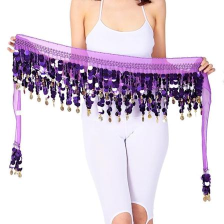 Blandad Bärbar och Slitstark Lätt Magdanshöftsjal purple