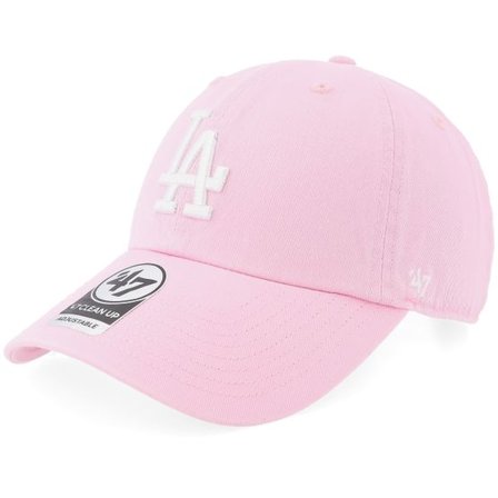 47 Brand - MLB Rosa unconstructed Keps - Los Angeles Dodgers MLB Clean Up Petal Pink Dad Cap @ Hatstore
