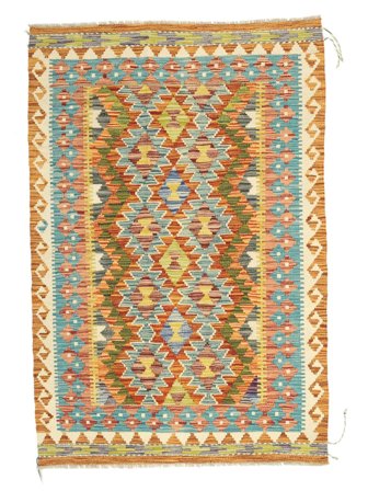 Tribal Pequeño Kilim Afghan Old Style Alfombra 100X147 Lana