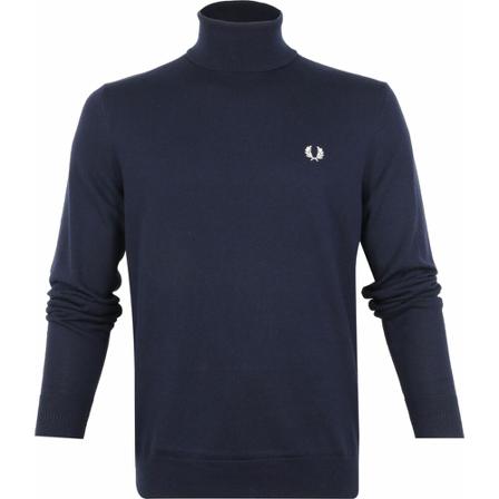 Fred Perry Turtleneck Blå, Herre Rullekraver