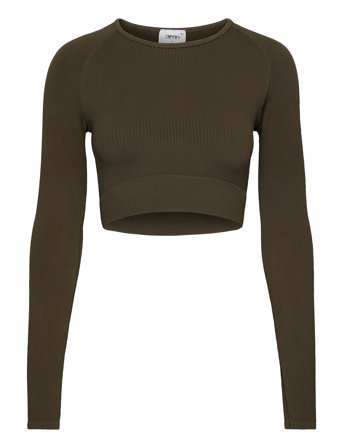 aim ́n | Ribbed Seamless Crop Long Sleeve | XL