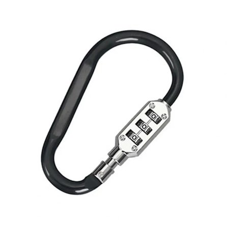 Bicycle Anti-theft Lock Carabiner Password Aluminum Alloy Hiking Bag Luggage Security Carabiner Lock3 Dial Password Padlock Tool