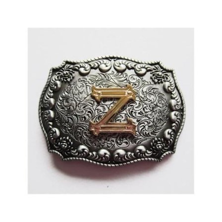 Initial Z bæltespænde i metal eller legering til mænd eller kvinder - afslappet modetilbehør