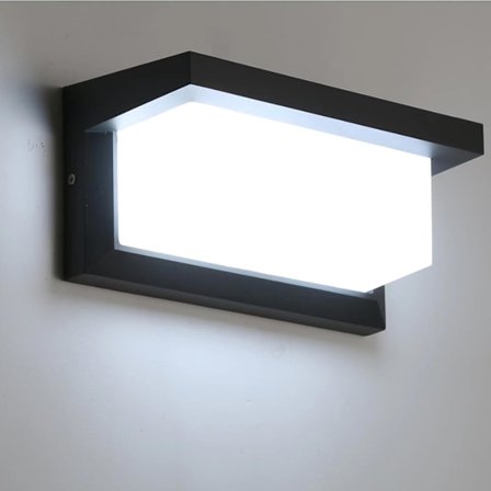 Udendørs væglampe, 2000 lumen, 20W væglampe, 6500K udendørs armatur, 120V moderne monteret væglampe, udendørs belysning