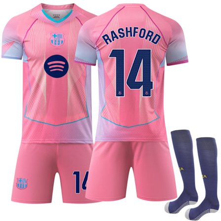 2025-2026 Barcelona Special Edition Børne- og Voksenfodboldtrøje No.14 RASHFORD
