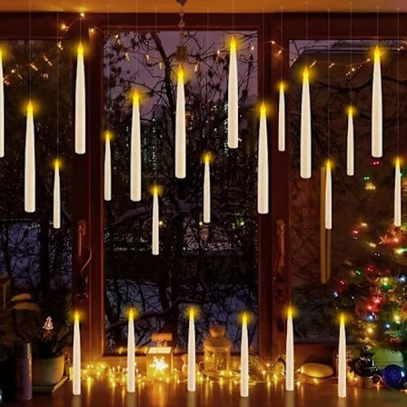 12-pak Flydende Lys – LED-lys med tryllestav