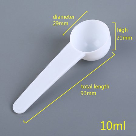 10 stk. 1g 3g 5g 10g Måleplast Måleskeer Mil