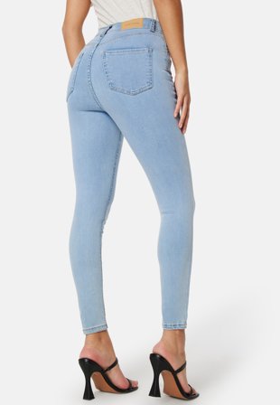 Bubbleroom - Sandy Highwaist Superstretch - Bleached denim - Kläder