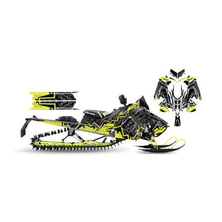 Tarrasarja SweTown Metrick Lime - Polaris Axys 800 SKS 146 2018-2020