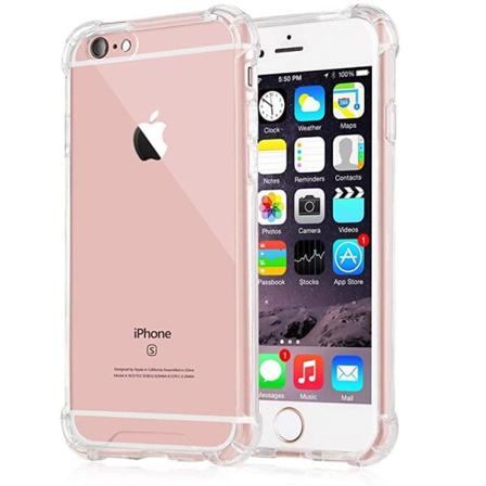 Støtdempende FLOVEME Silikondeksel - iPhone 6/6S Transparent/Genomskinlig