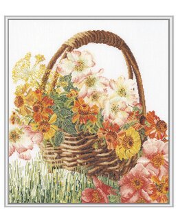 Stickpackung Bild Blumenkorb