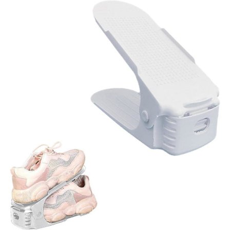 Kenkäteline, säädettävä kaksikerroksinen kenkien järjestäjä, sandaaliteline, kaksikerroksinen kenkäteline (FMY)