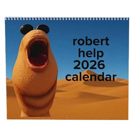 Marcus the Worm seinäkalenteri 2026 - Robert The Worm hauska eläinkalenteri hauska VR Chat meemi lahja ystäville perheelleu200b