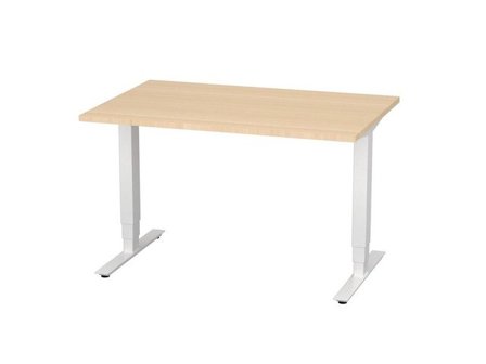 deNord Design Bord höj/sänk Pro 1200x800 björk/vit - Lyreco - Kontorsmöbler och inredning - Bord och hurtsar - Skrivbord - Höj/sänkbar