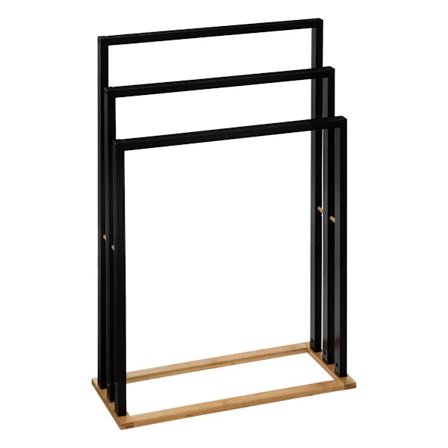 Håndklædebøjler - bambus - sort