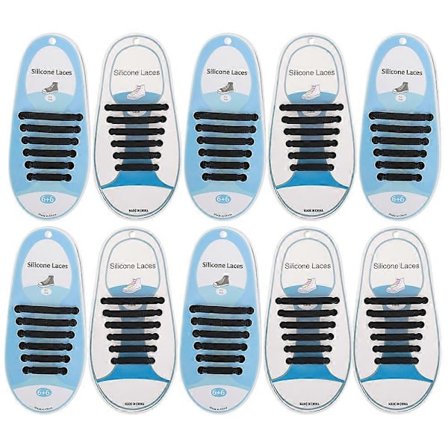 60 stk Silikon Late Skolisser Elastiske Skolisser Uten Knyting Løpesko Skolisser for Barn