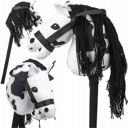 Kjepphest Hestehode På Pinne Plysj Med Manke Lyd Hest