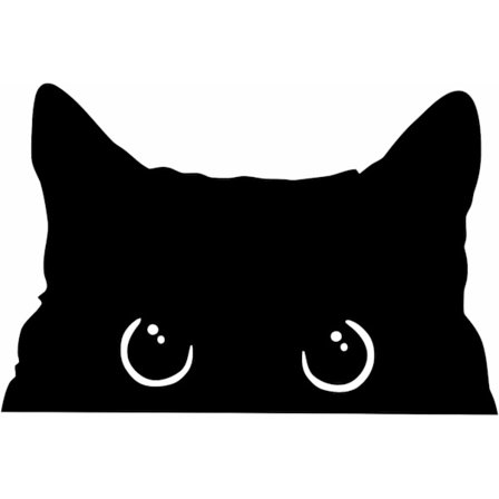 Kissan tarra hauska kissa katsomassa kissanpentua hauska auto puskuri runko ikkuna tarra vinyyli lemmikkieläinten ystävä tarrat lahja vedenpitävä 