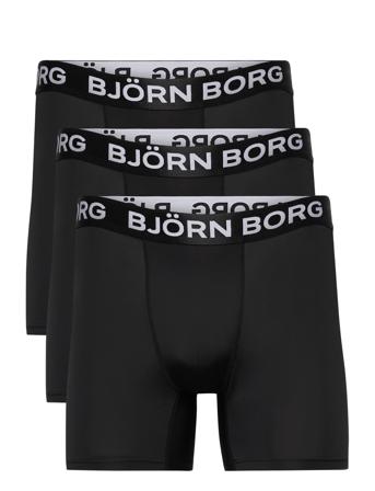 Performance Boxer 3P Boxershorts Sort Björn Borg
