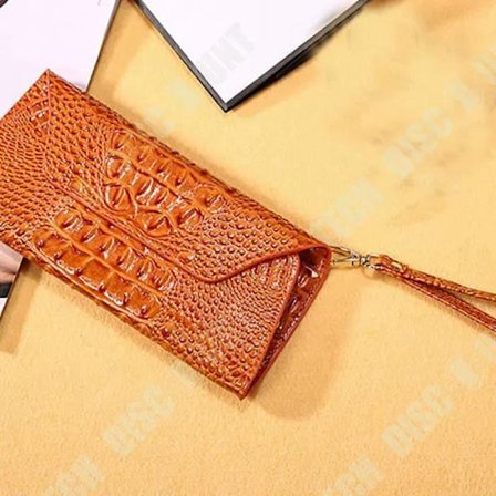 Leder Portfoliobag med brunt alpint geiteskinn og flere lommer[D]