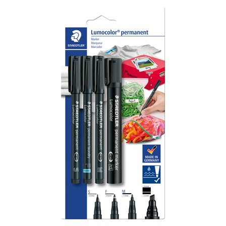 Staedtler Lumocolor 60 permanent markers 4-pack black
