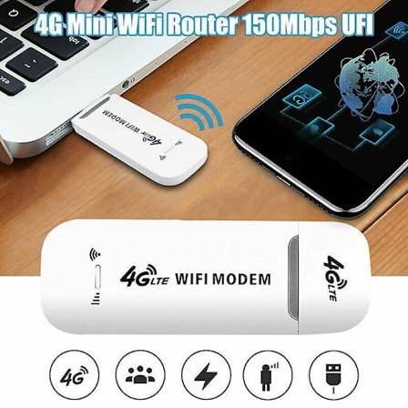 Ulåst 4g-lte trådløst wifi usb dongle stick mobilt bredbåndsmodem Sim-kort