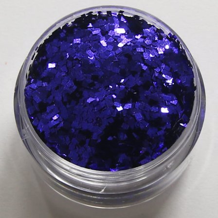 Nagelglitter - Fyrkanter/Square - Blå - 8ml - Glitter