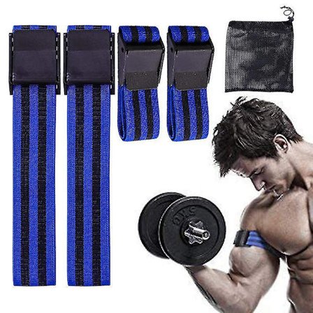 4pcs/set Occlusion Training Bands Blood Flow Restriction Bands Bicep Muscle Training Straps