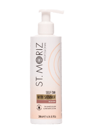 St. Moriz Pro Self-Tan Shimmer Lotion Medium Brun-utan-sol Unisex 200 ML